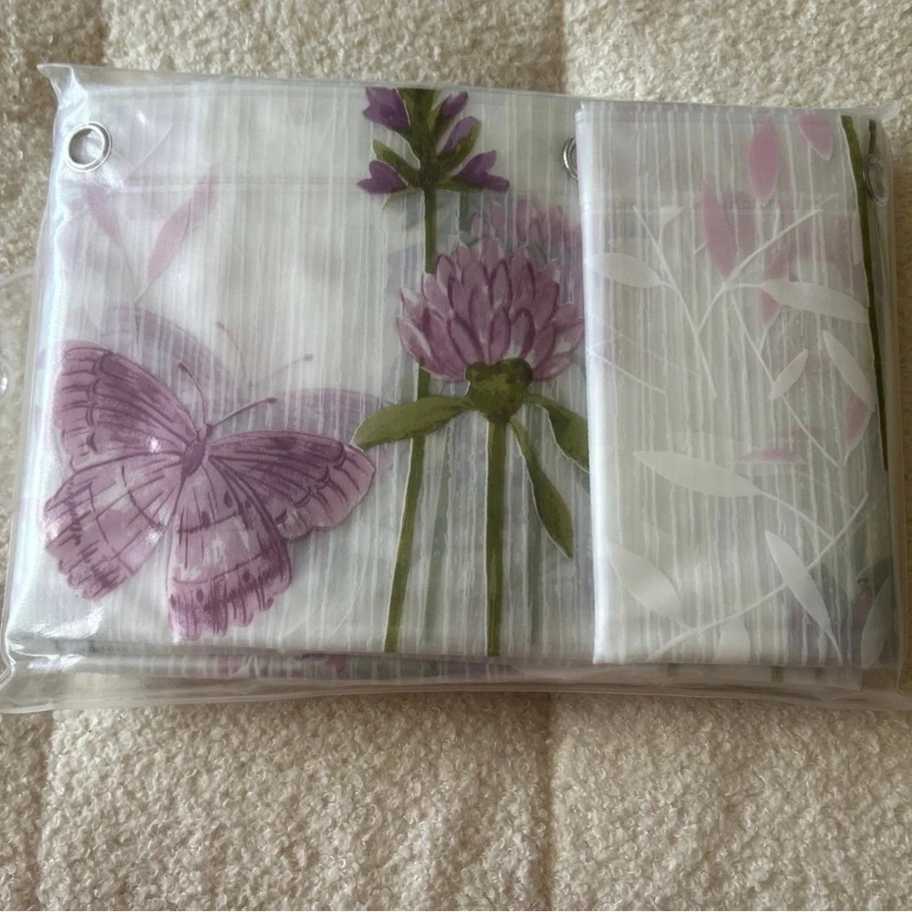 Home and Kitchen Purple Shower Curtain
